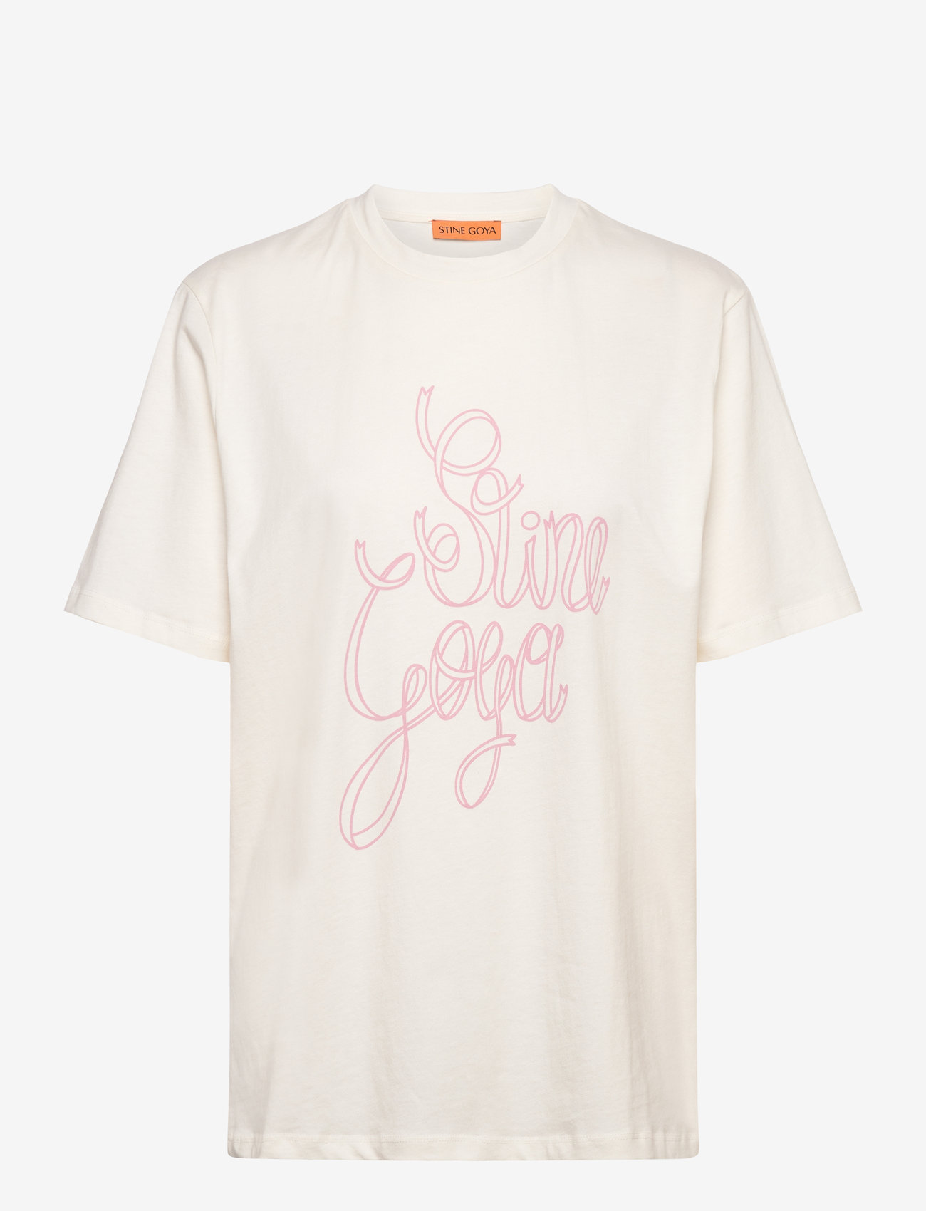 STINE GOYA - 2243 Light Jersey, Short Sleeve T-s - t-shirts - ribbon logo white - 0