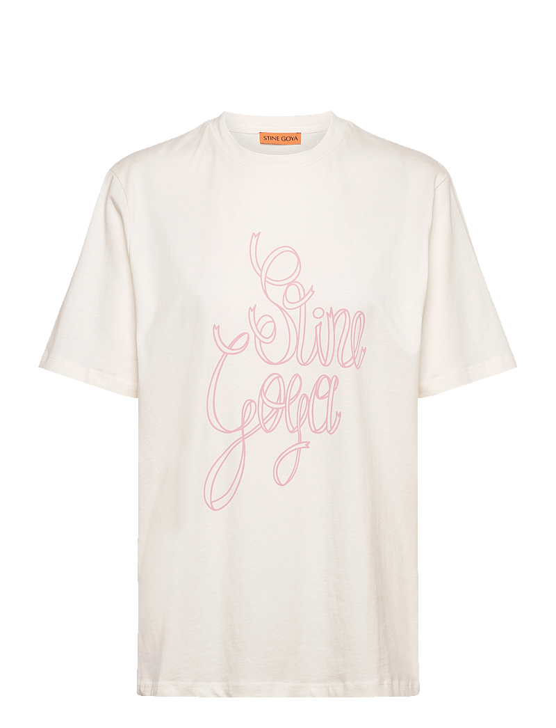 STINE GOYA - 2243 Light Jersey, Short Sleeve T-s - t-shirts - ribbon logo white - 0