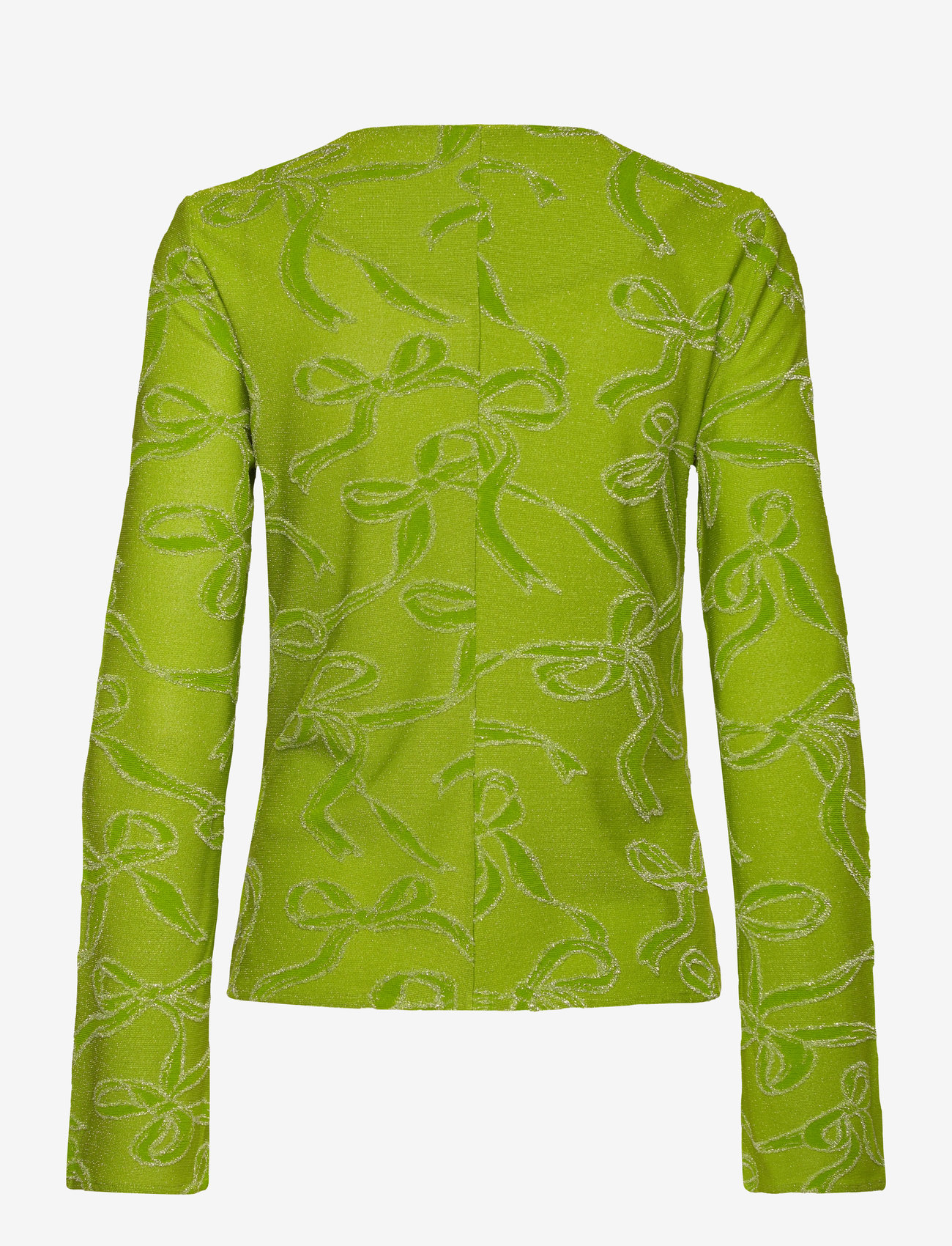 STINE GOYA - 2246 Lurex Jersey, Long Sleeve Tie - langærmede bluser - ribbons - 1