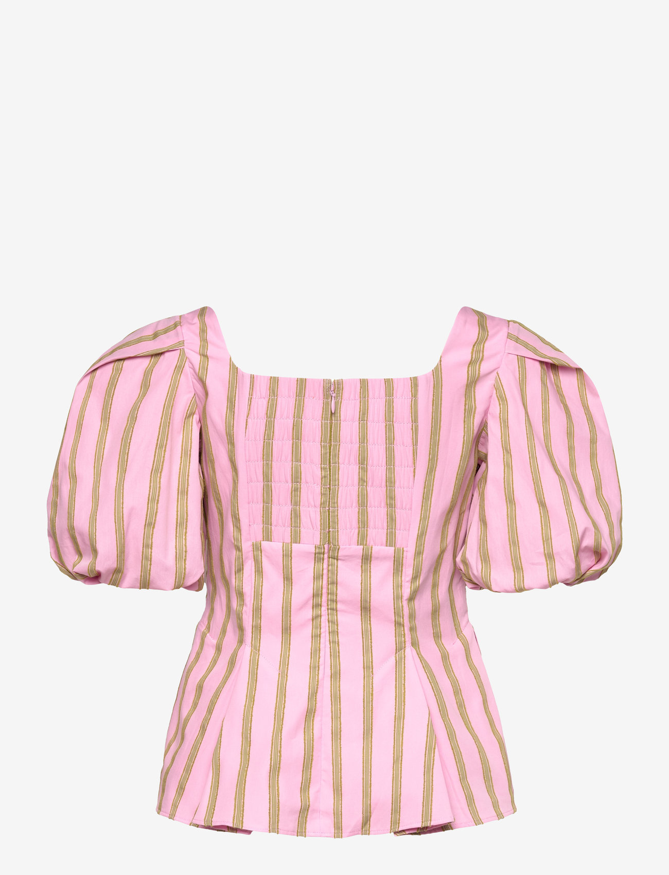 STINE GOYA - 2344 Soft Jacquard Weave, Blouson S - kortärmade blusar - wallpaper stripes - 1