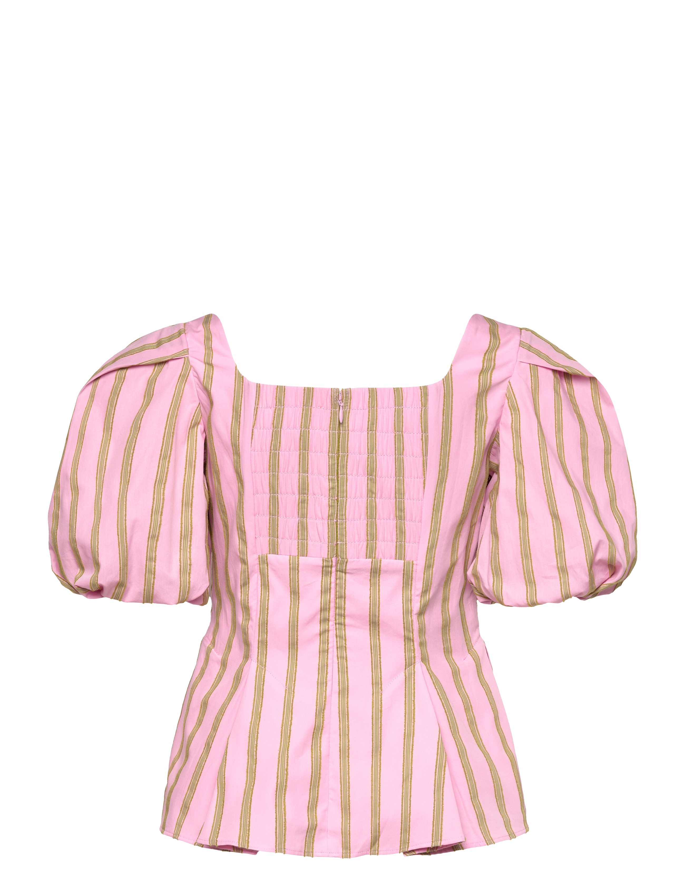 STINE GOYA - 2344 Soft Jacquard Weave, Blouson S - lühikeste varrukatega pluusid - wallpaper stripes - 1