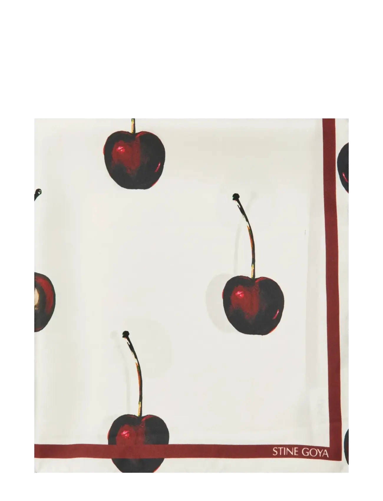 STINE GOYA - Silk Scarves, Small Scarf - særlige begivenheder - cherries - 1