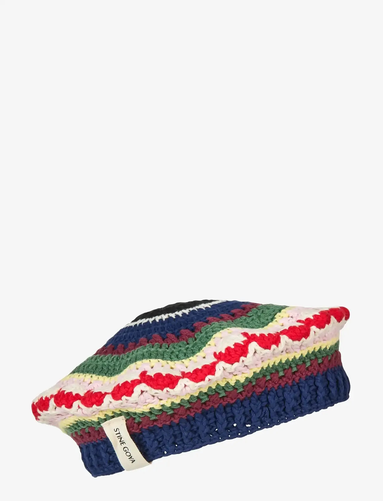 STINE GOYA - Crochet Hat, Crochet Beret - huer & kasketter - tapestry stripes - 1