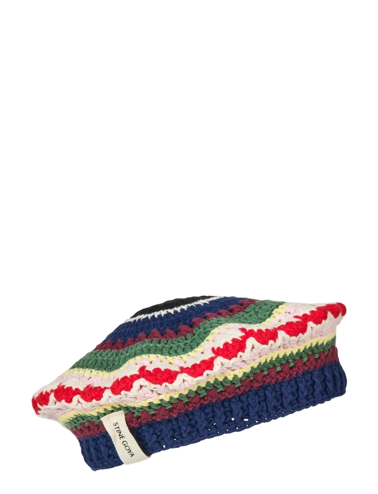 STINE GOYA 2511 Crochet Hat, Crochet Beret - Hattar - TAPESTRY STRIPES / multi