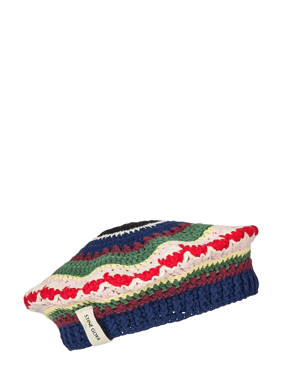 STINE GOYA - Crochet Hat, Crochet Beret - mützen & caps - tapestry stripes - 1