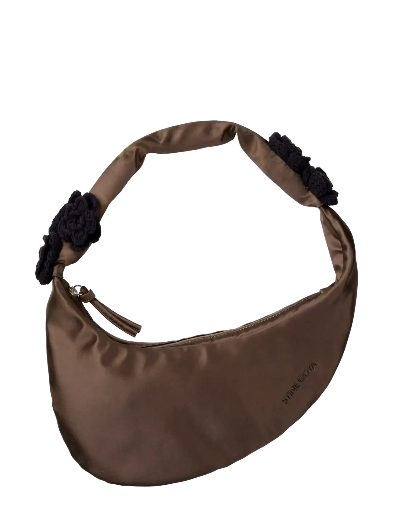 STINE GOYA Satchel, Crochet Flower One Size, Designer, Braun - Small Shoulder Bags-crossbody Bags, Frauen