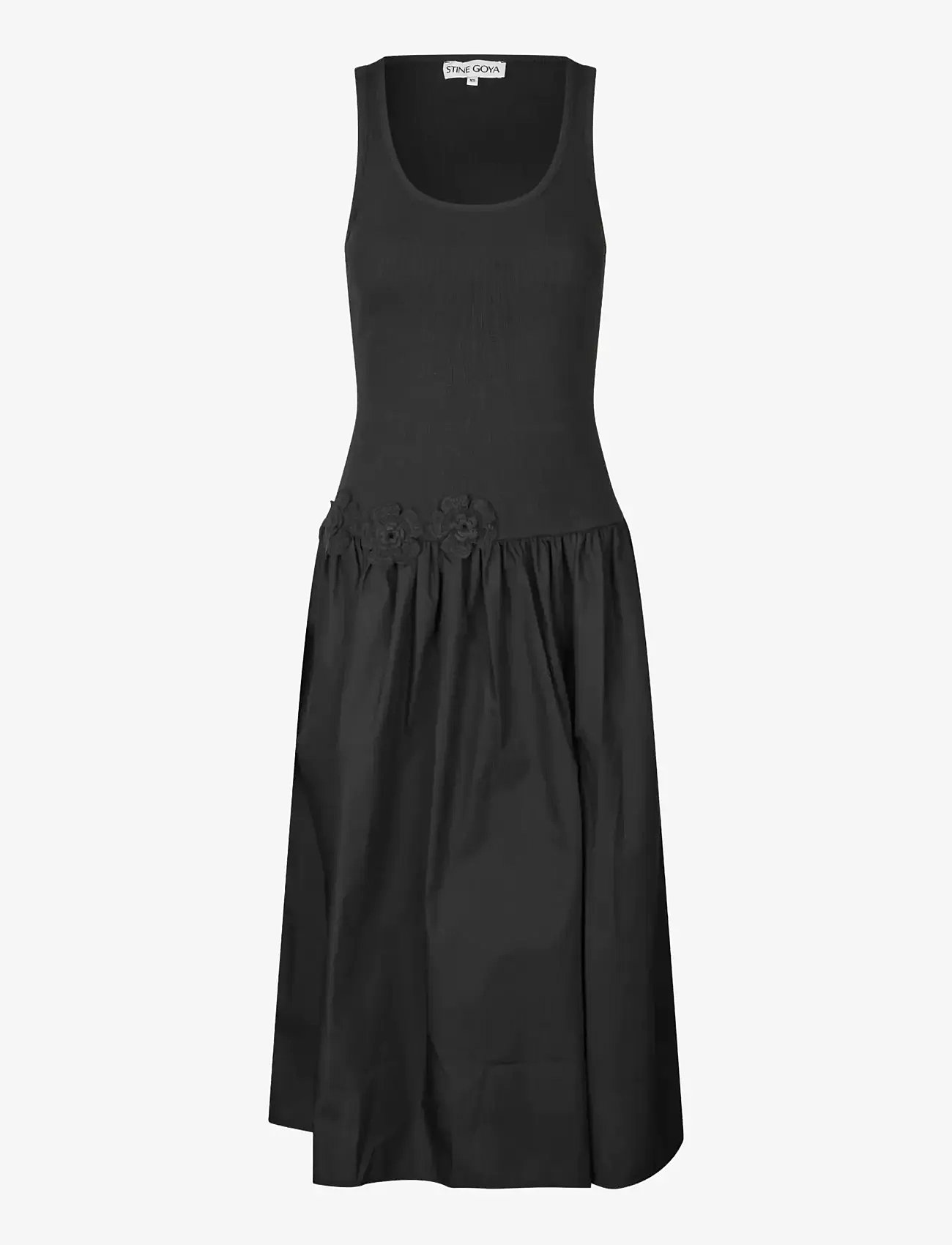 STINE GOYA - 2385 Rib, Casual Tank Midi Dress - sommerkjoler - black - 1