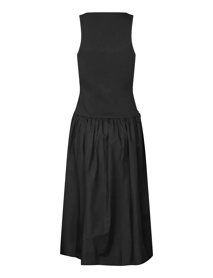 STINE GOYA - Rib, Casual Tank Midi Dress - midi dresses - black - 2