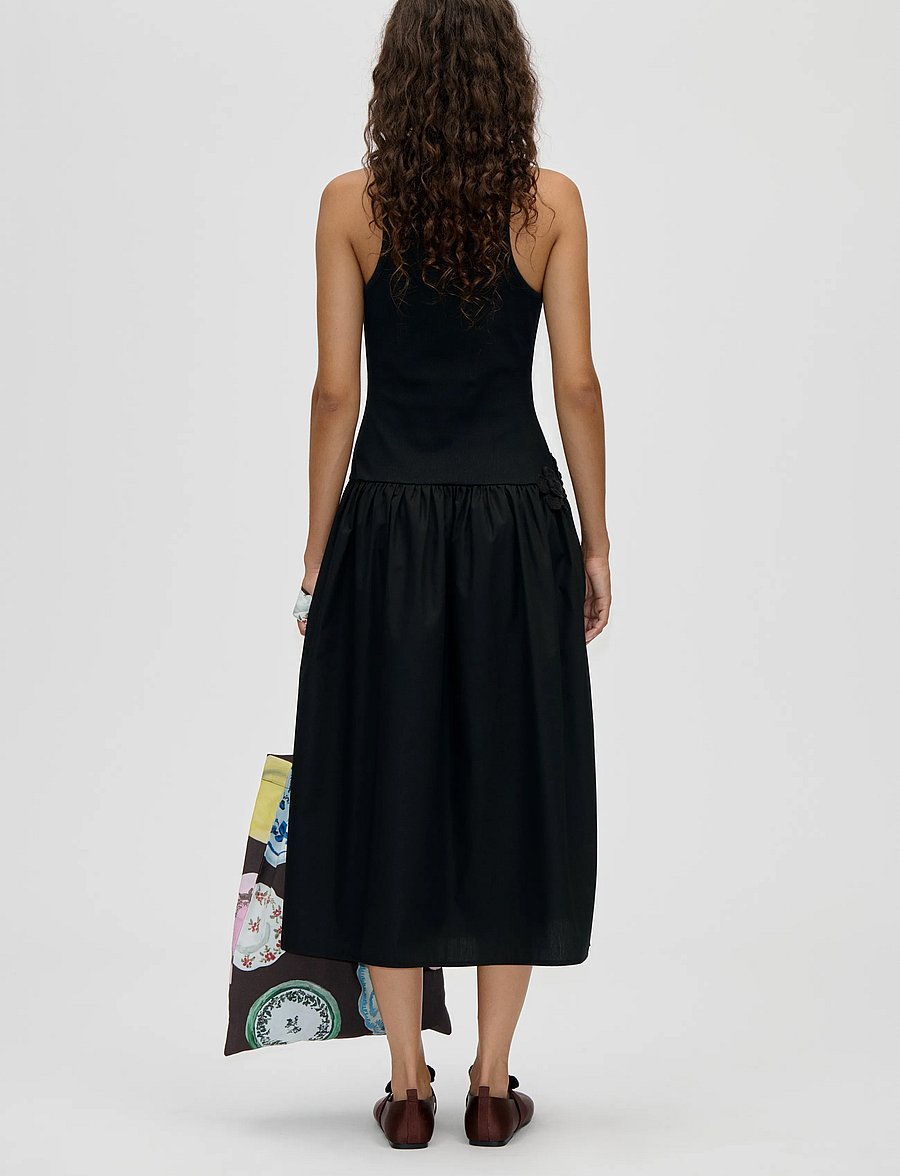 STINE GOYA - Rib, Casual Tank Midi Dress - midi dresses - black - 3