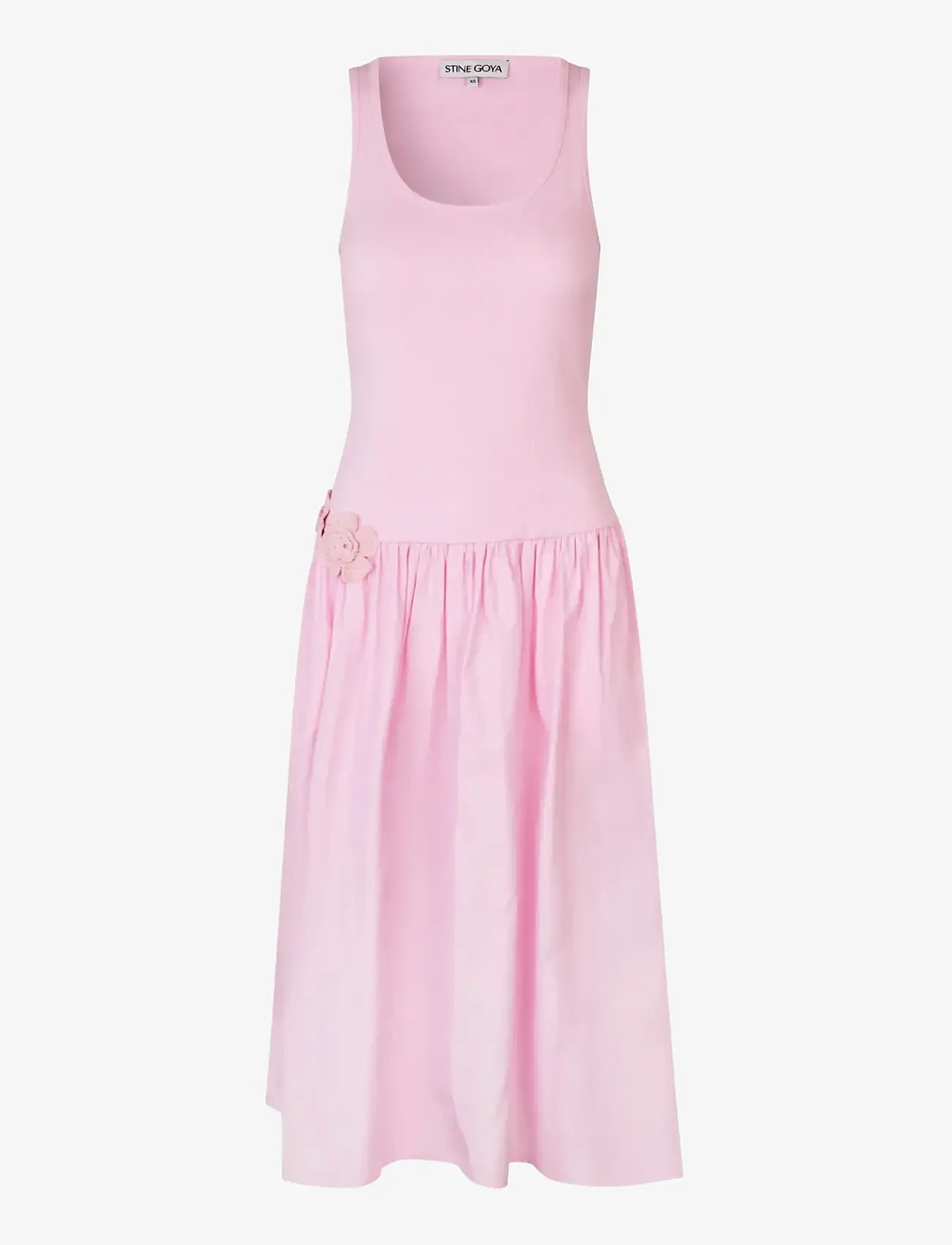 STINE GOYA - Rib, Casual Tank Midi Dress - midi dresses - cherry blossom - 1