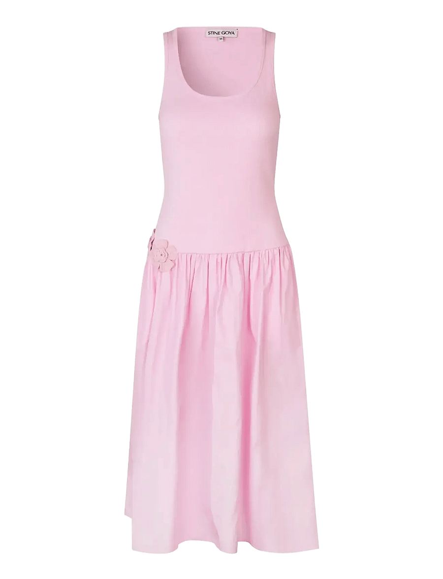 STINE GOYA - Rib, Casual Tank Midi Dress - sommerkjoler - cherry blossom - 1