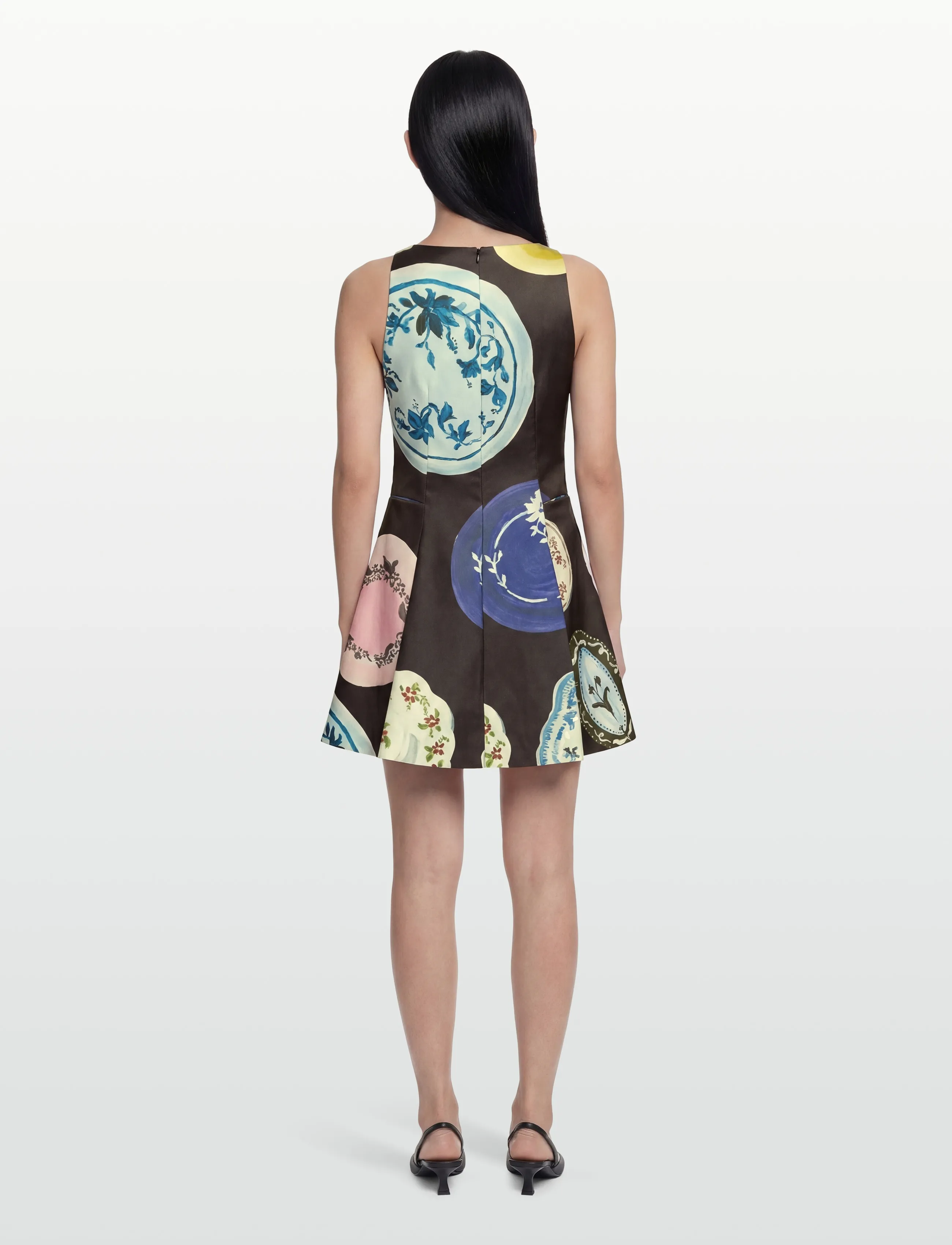 STINE GOYA - Double Sided Crepe, Sleeveless Button-Up Mini Dress - short dresses - the platera - 4