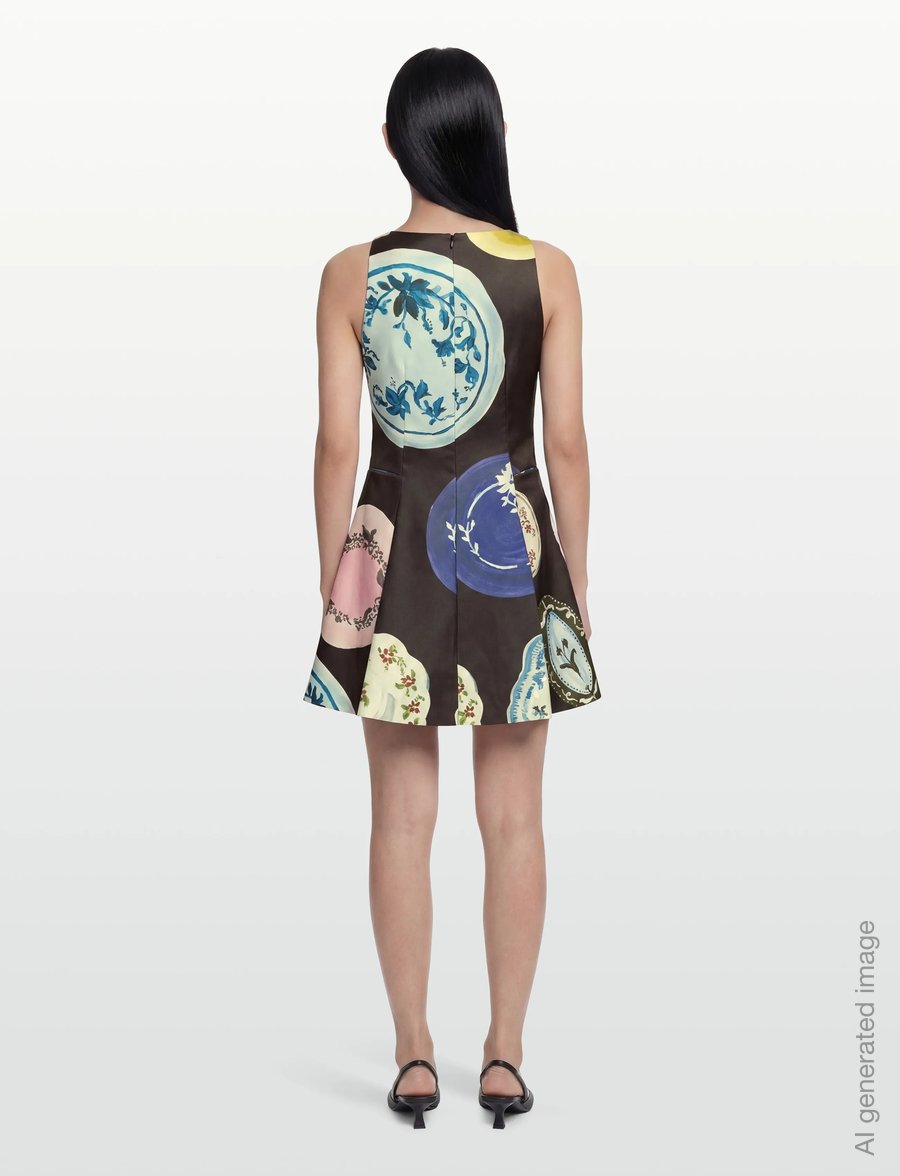 STINE GOYA - Double Sided Crepe, Sleeveless Button-Up Mini Dress - kurze kleider - the platera - 4