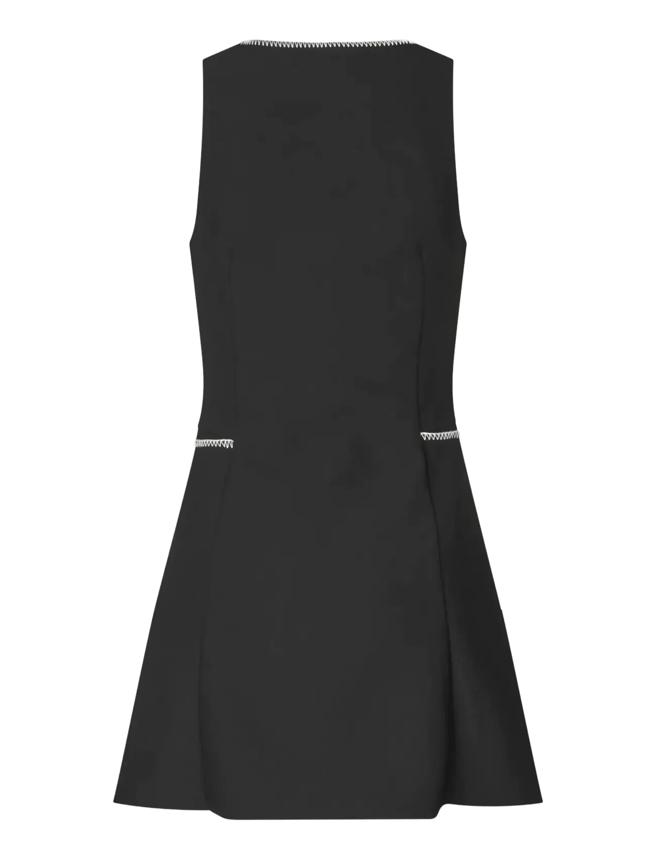 STINE GOYA - Structured Crepe, Sleeveless Button-Up Mini Dress - korta klänningar - black - 2