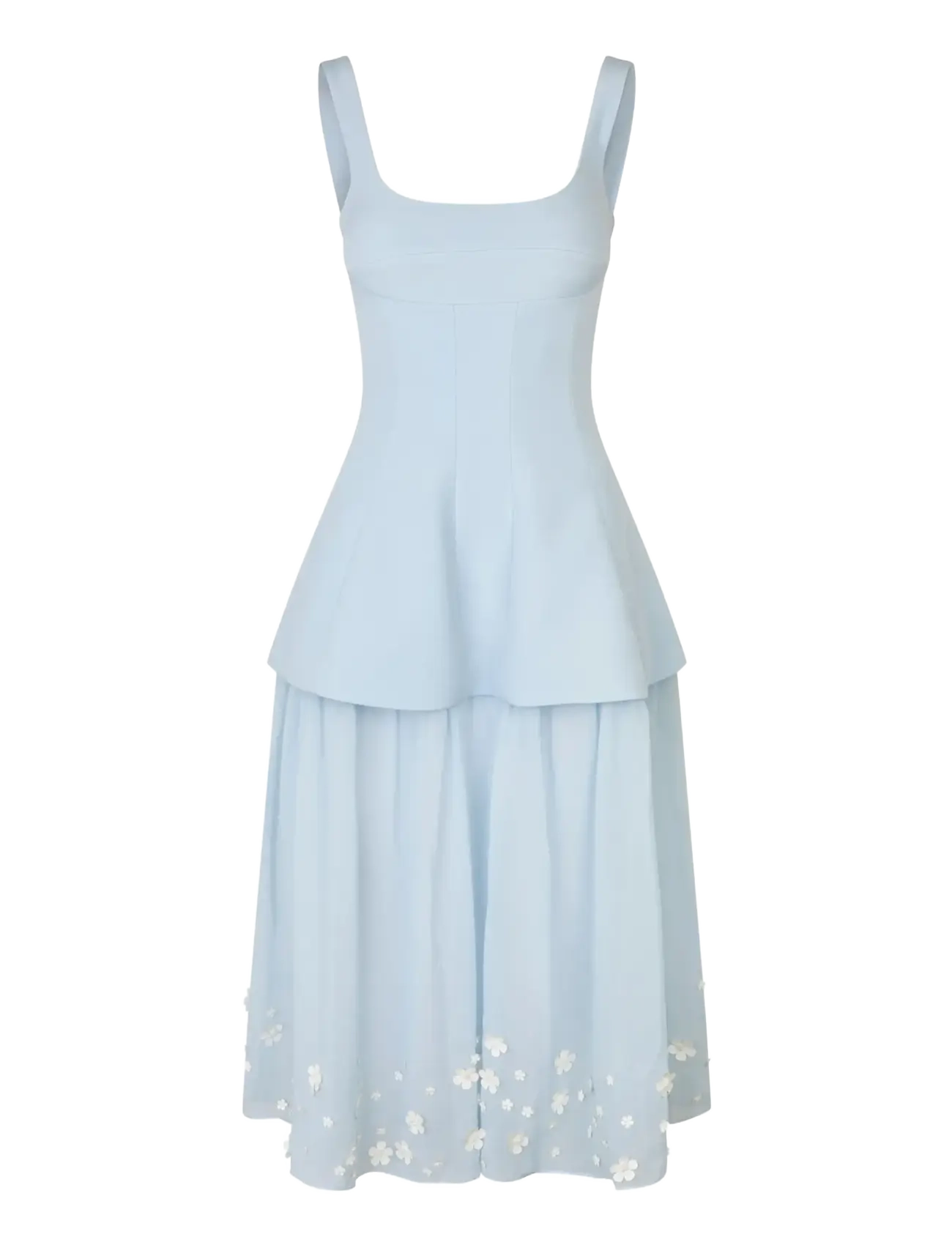 STINE GOYA Embellished Crepe, Elevated Bustier Kleid Blau - XL - Damen