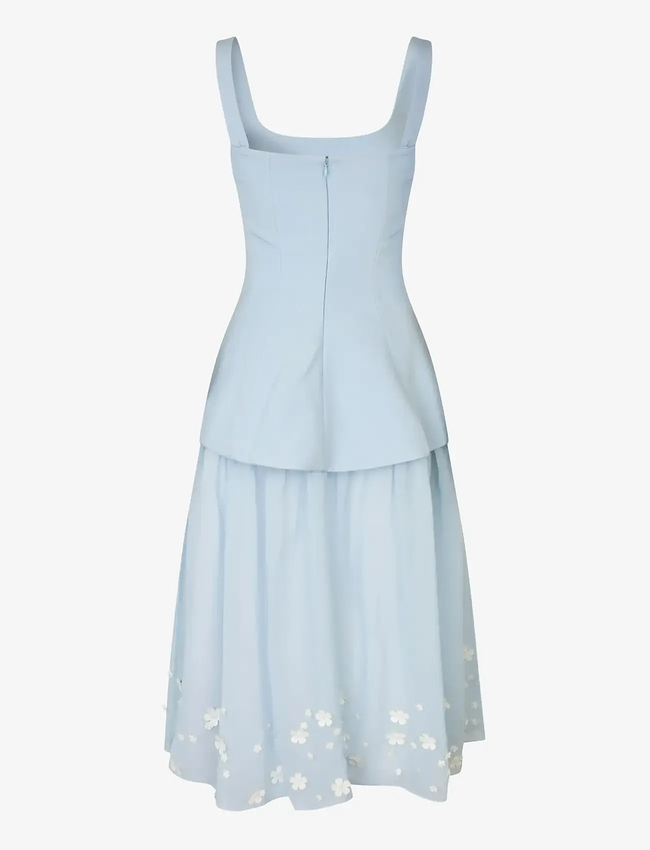 STINE GOYA - Embellished Crepe, Elevated Bustier Dress - midi kjoler - light blue bloom - 2