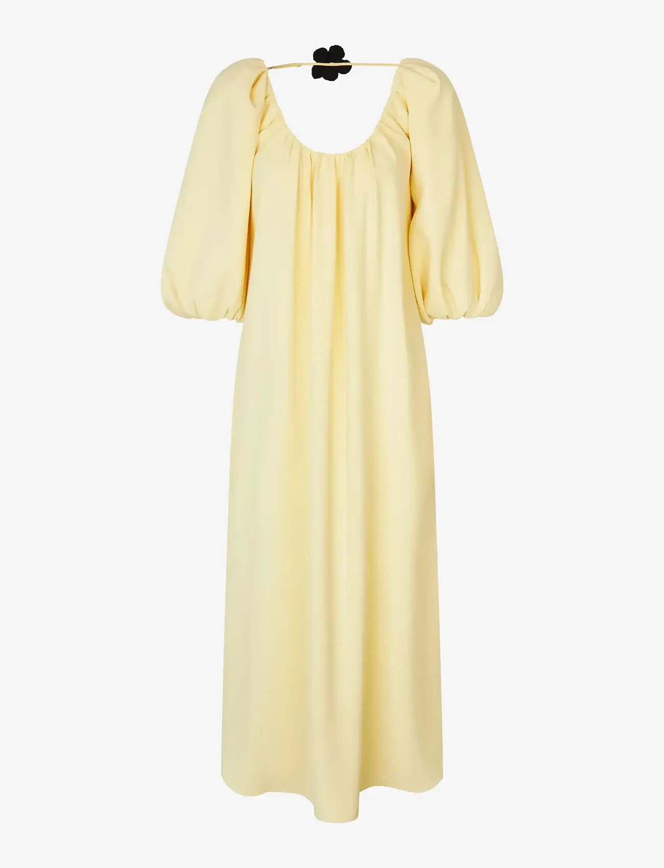 STINE GOYA - Heavy Crepe, Romantic Voluminous Sleeve Dress - suvekleidid - pastel yellow - 1