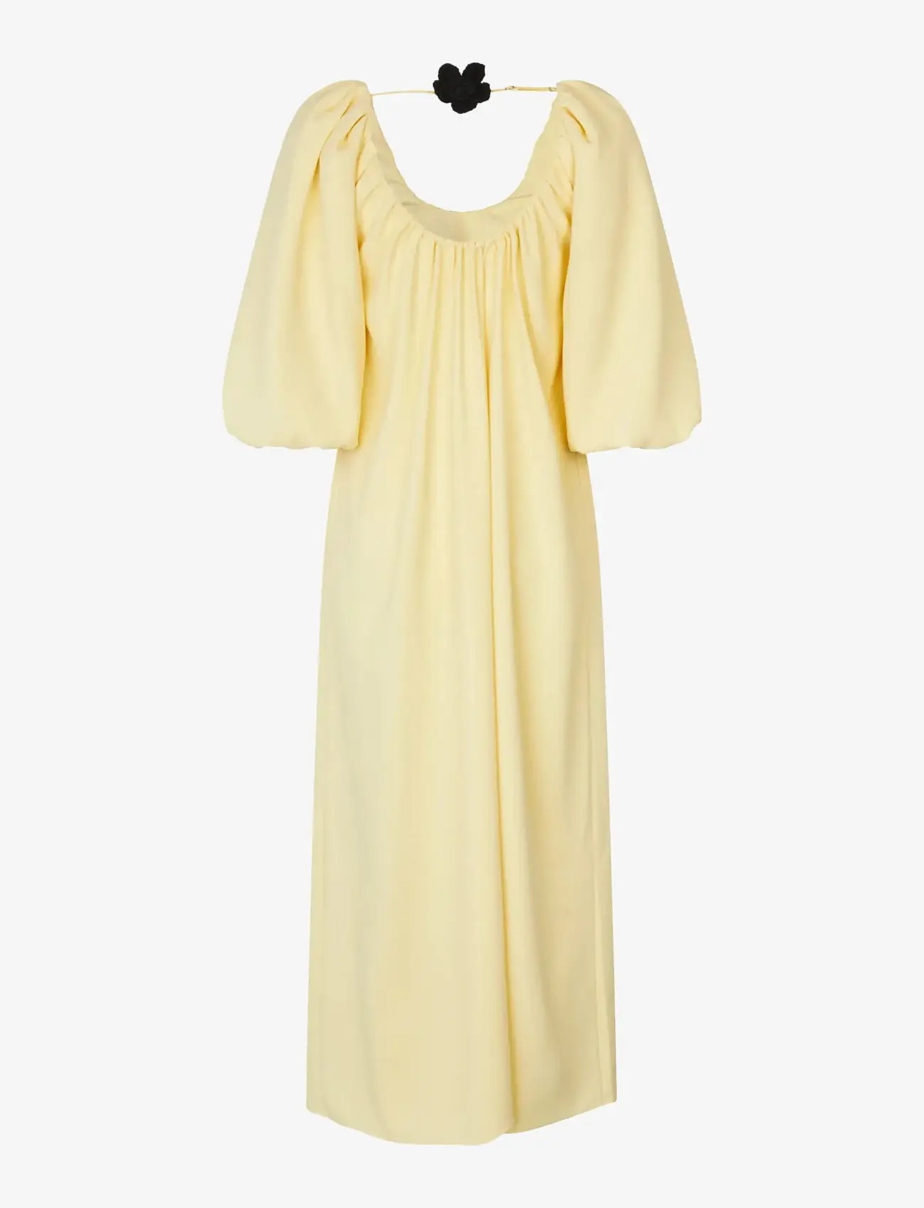 STINE GOYA - Heavy Crepe, Romantic Voluminous Sleeve Dress - suvekleidid - pastel yellow - 2