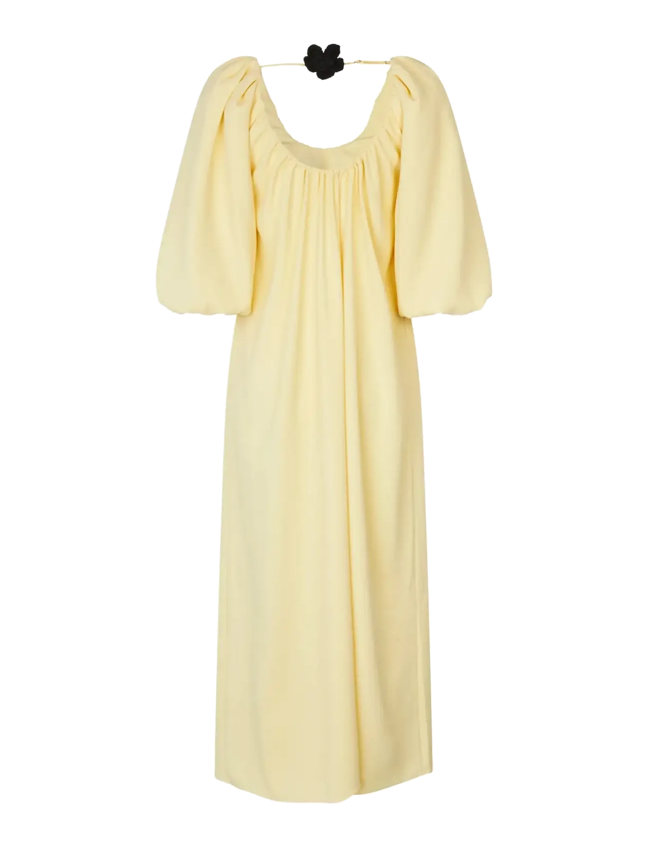 STINE GOYA - Heavy Crepe, Romantic Voluminous Sleeve Dress - suvekleidid - pastel yellow - 2