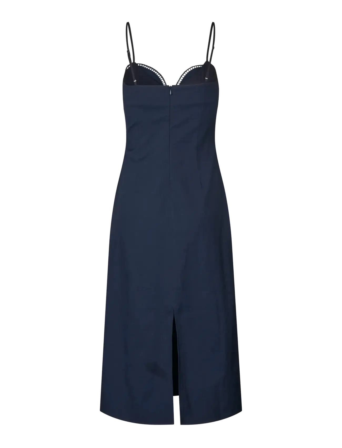 STINE GOYA - Embroidered Canvas, Strap Eyelet Midi Dress - robes midi - cherries on a paisley - 2