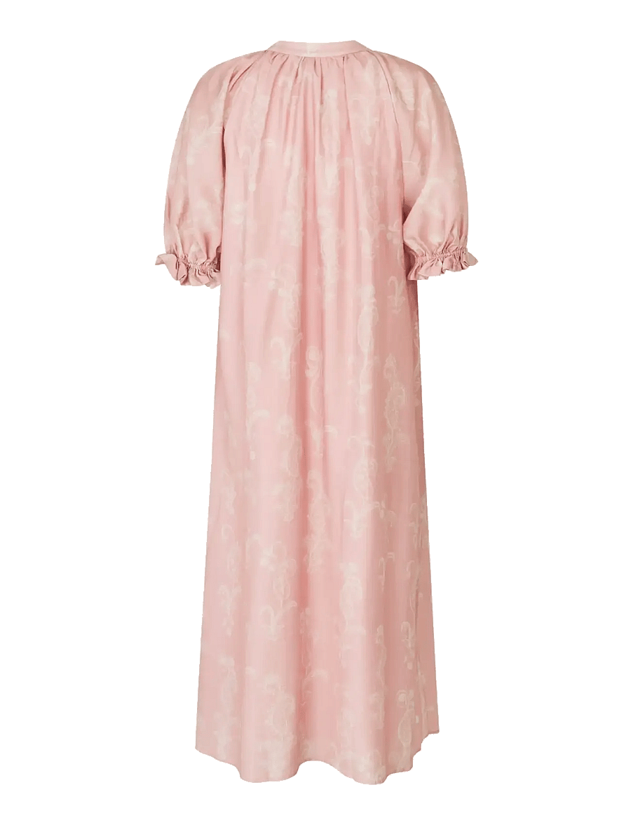 STINE GOYA - Tencel, Front Placket Long Dress - maksikleidid - cherries on a paisley - 2