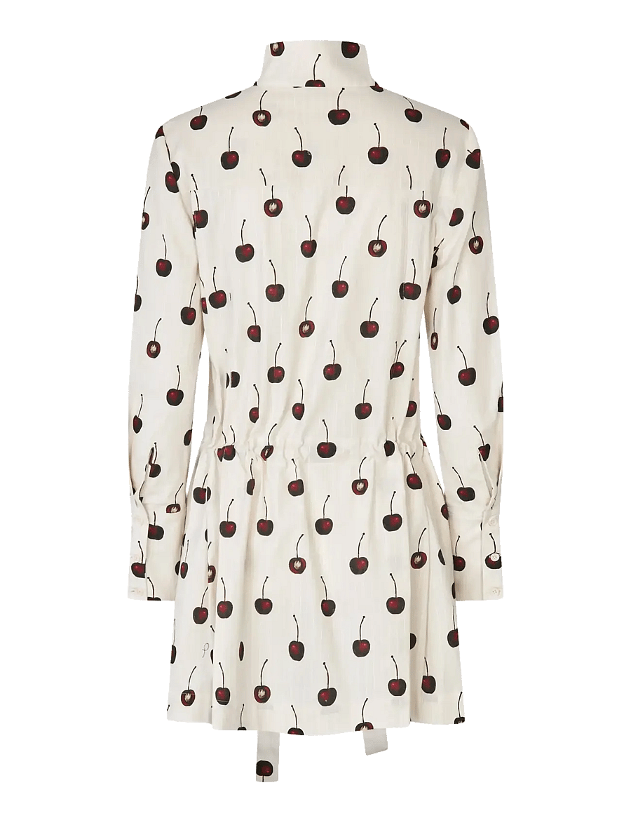 STINE GOYA - Crisp Stripe Shirting, Pullover Parka Dress - kurze kleider - cherries - 2