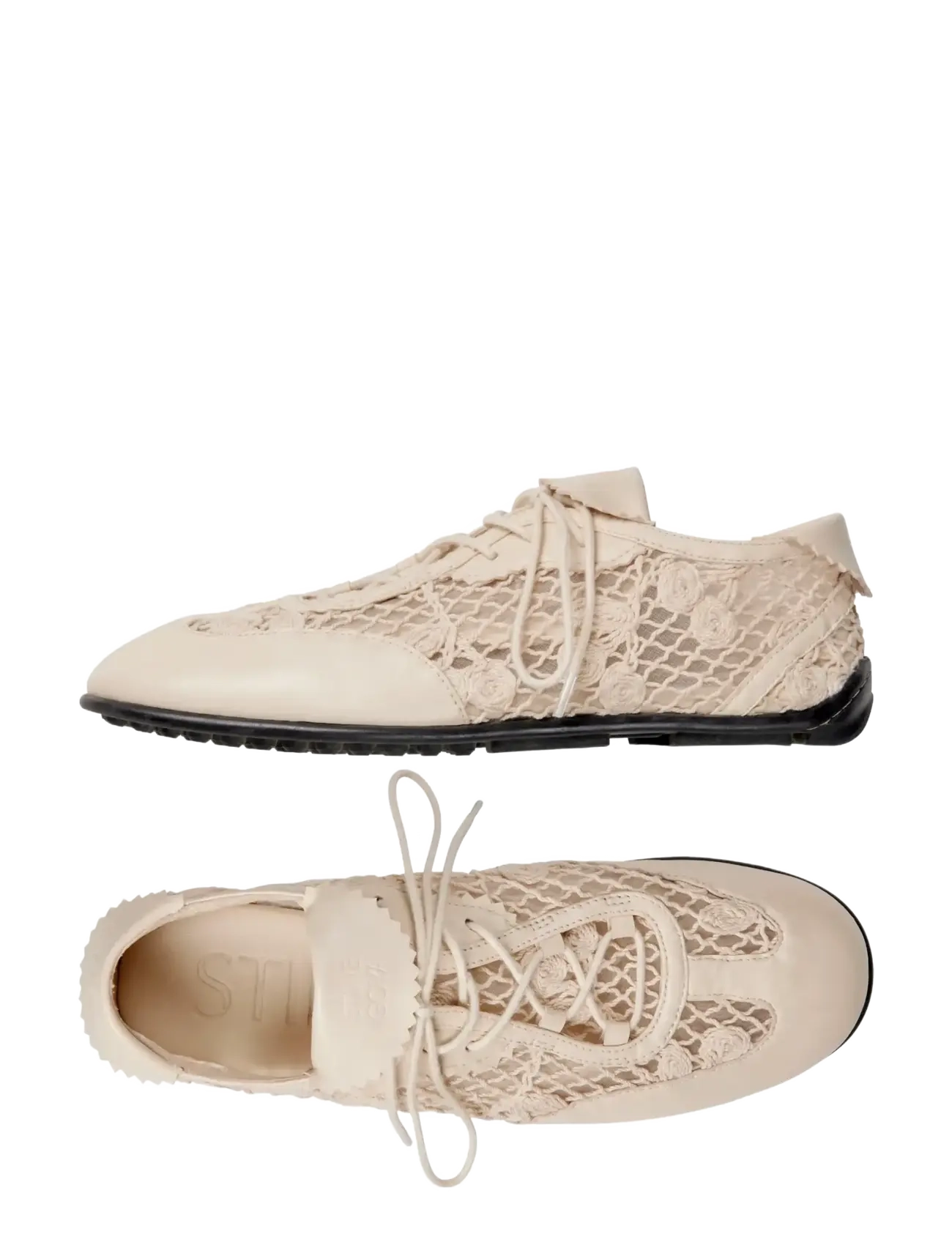 STINE GOYA Ballet Sneaker, Ballet Crochet Sneaker Cream - 41 - Damen