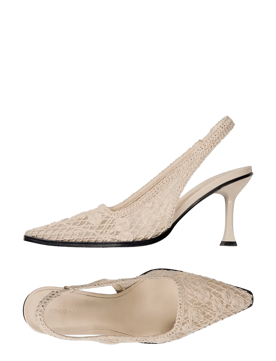 STINE GOYA - Sling Back Heel, Crochet Mesh Sling Back - kontsaga slingback-kingad - cherries - 1