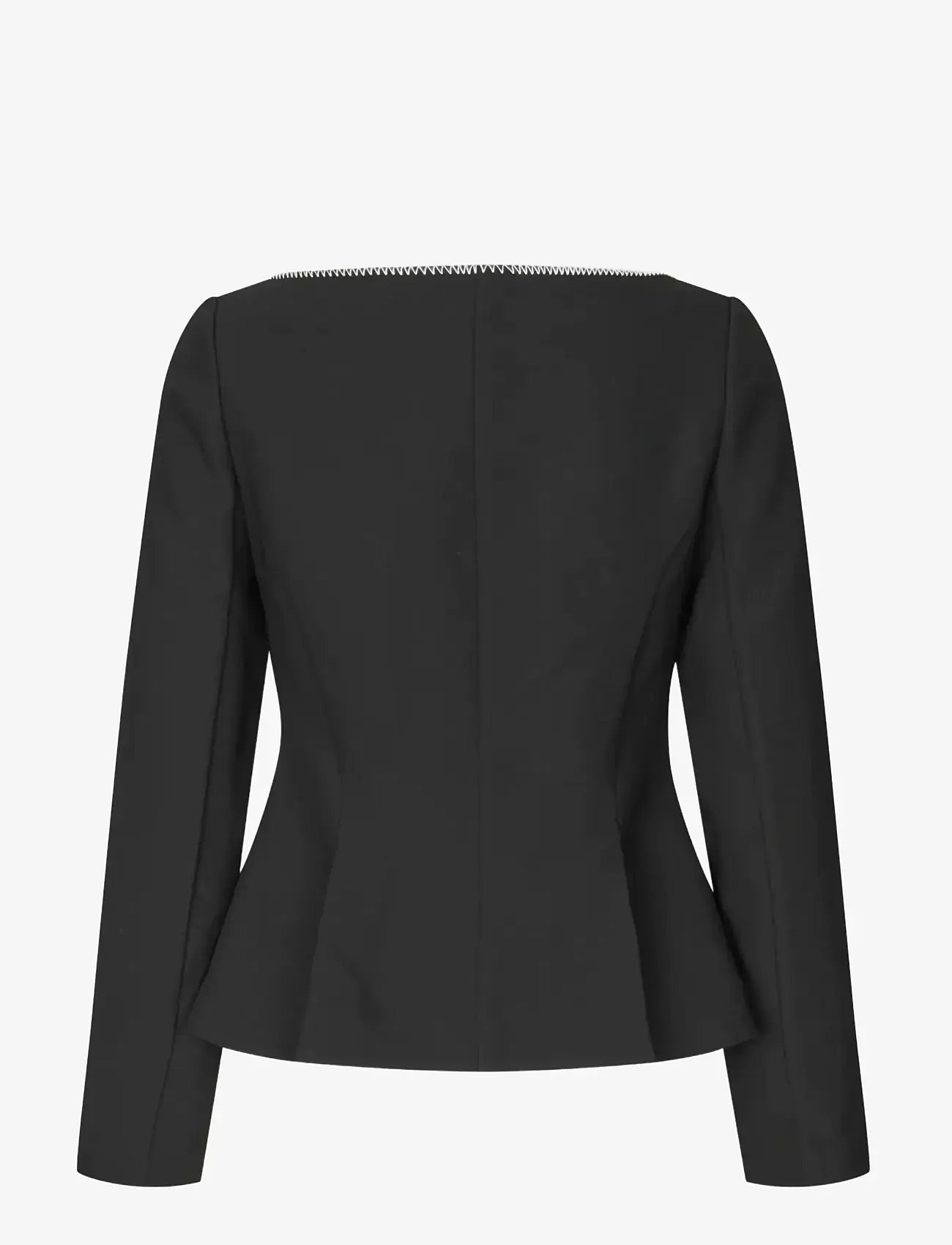 STINE GOYA - 2360 Structured Crepe, Square Neckl - frühlingsjacken - black - 2