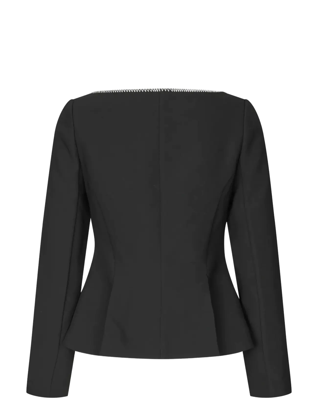 STINE GOYA - 2360 Structured Crepe, Square Neckl - spring jackets - black - 2
