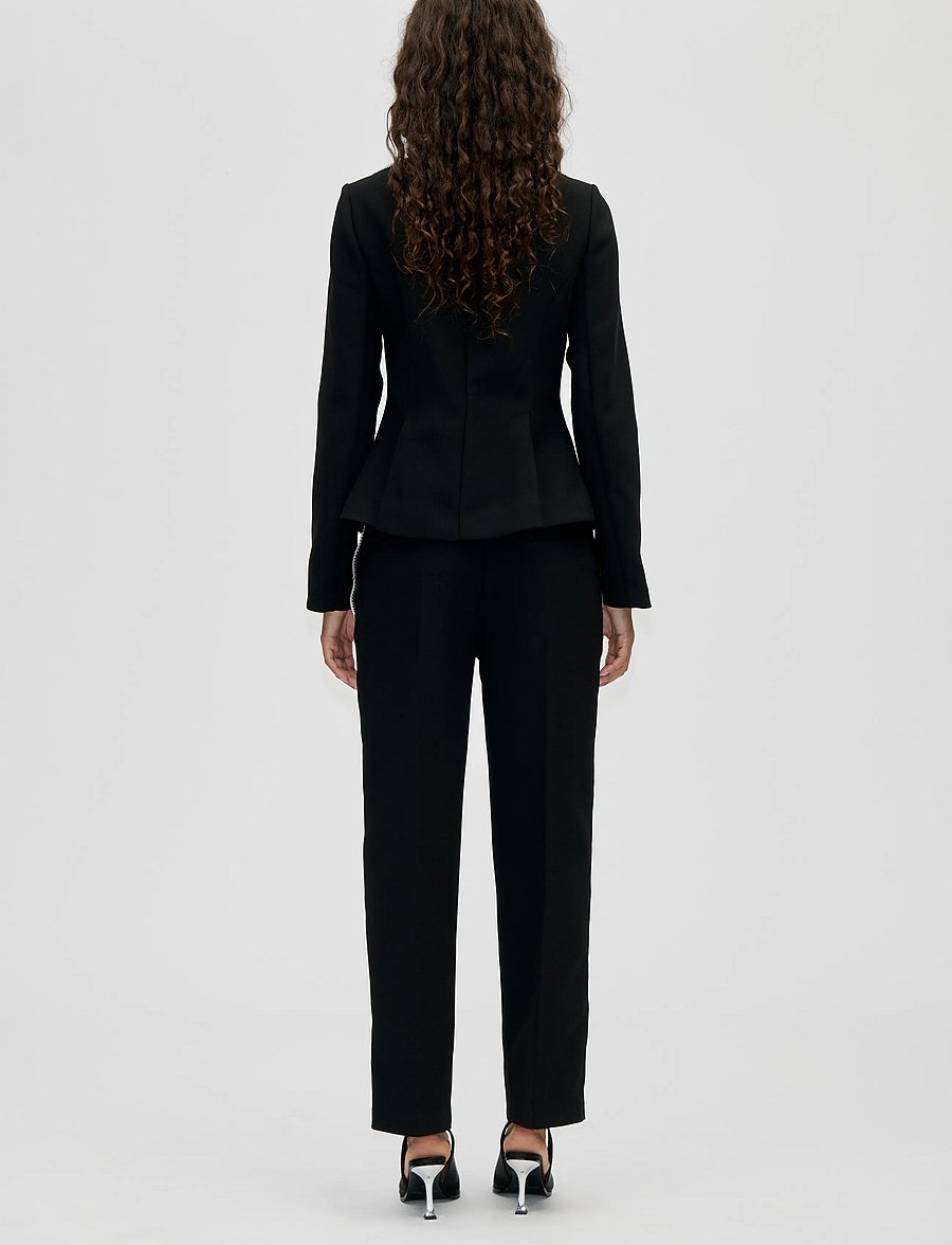 STINE GOYA - 2360 Structured Crepe, Square Neckl - vårjakker - black - 3