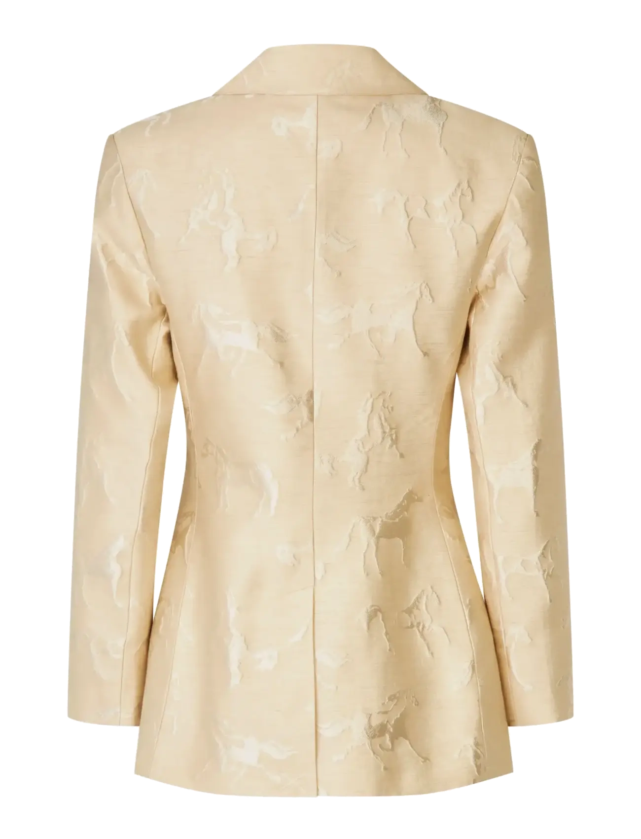 STINE GOYA - Jacquard Tailoring, Structured Single-Breasted Jacket - konfirmation - porcelain cream - 2