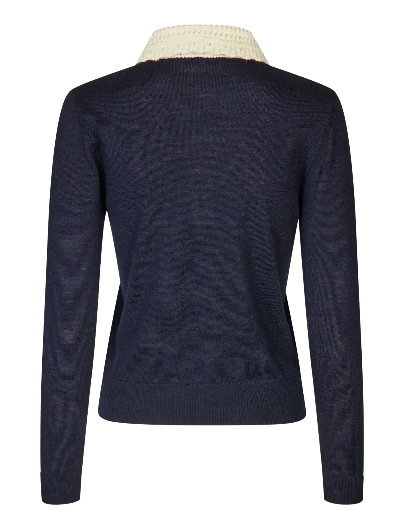 STINE GOYA - Wool Prime, Collared Pullover Knit - pullover - midnight navy - 2