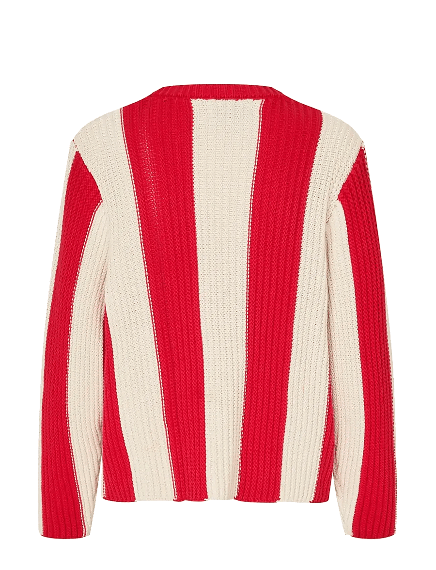 STINE GOYA - Lofty Cotton, Boxy Motif Sweater - pullover - equestrian stripes - 2