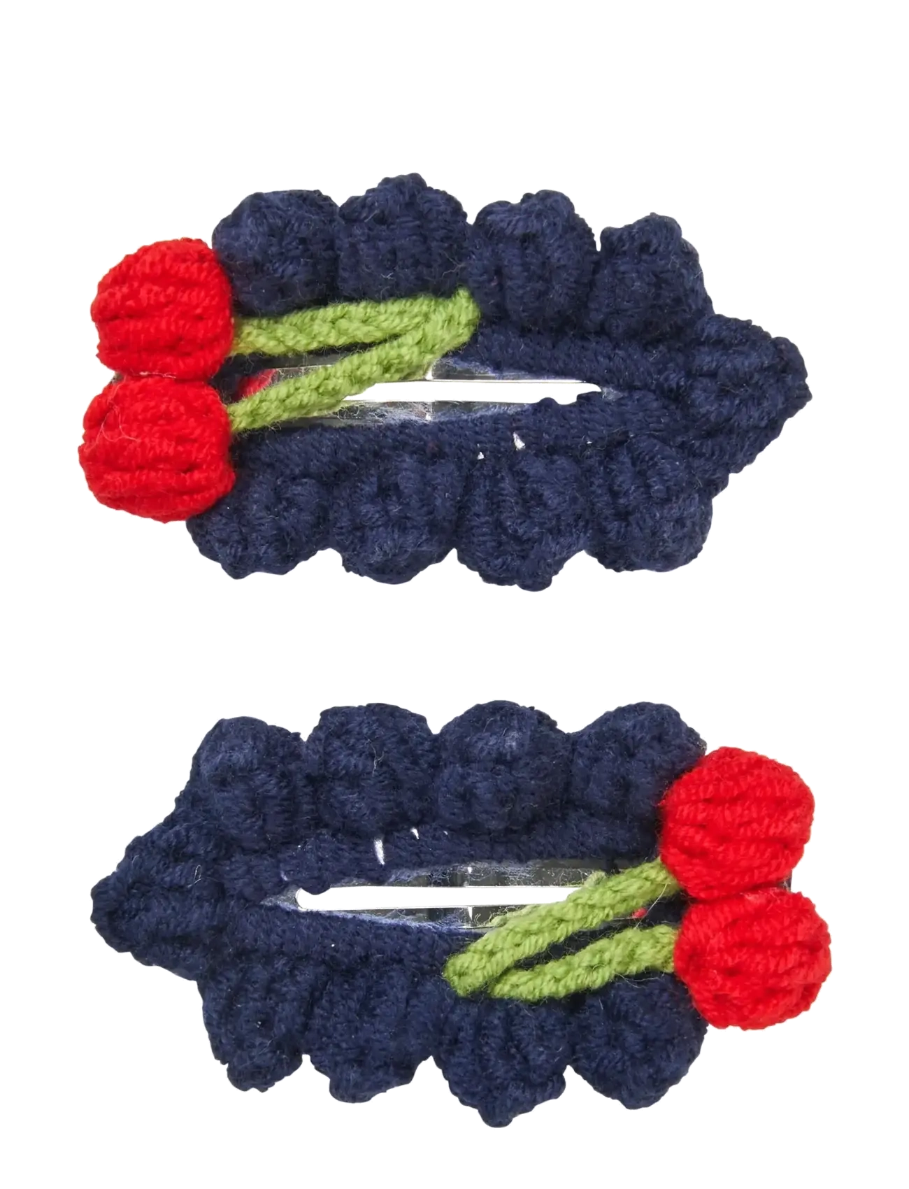 STINE GOYA Hair Accessories, Crochet Hair Clip - Aksessuaarid - CHERRIES / navy
