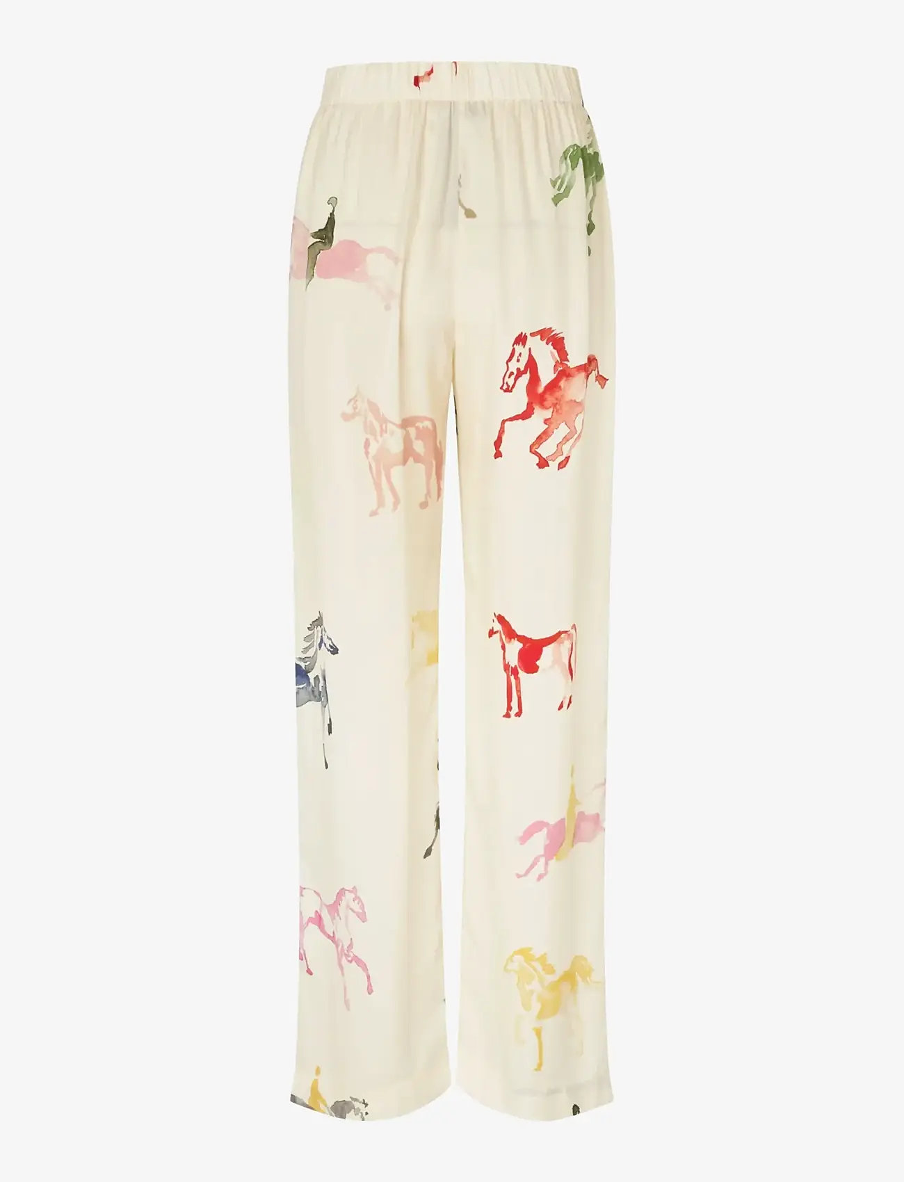 STINE GOYA - Dry Viscose, Elasticated Long Pants - straight leg trousers - horses - 2