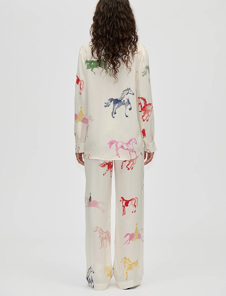STINE GOYA - Dry Viscose, Elasticated Long Pants - hose mit geradem bein - horses - 3