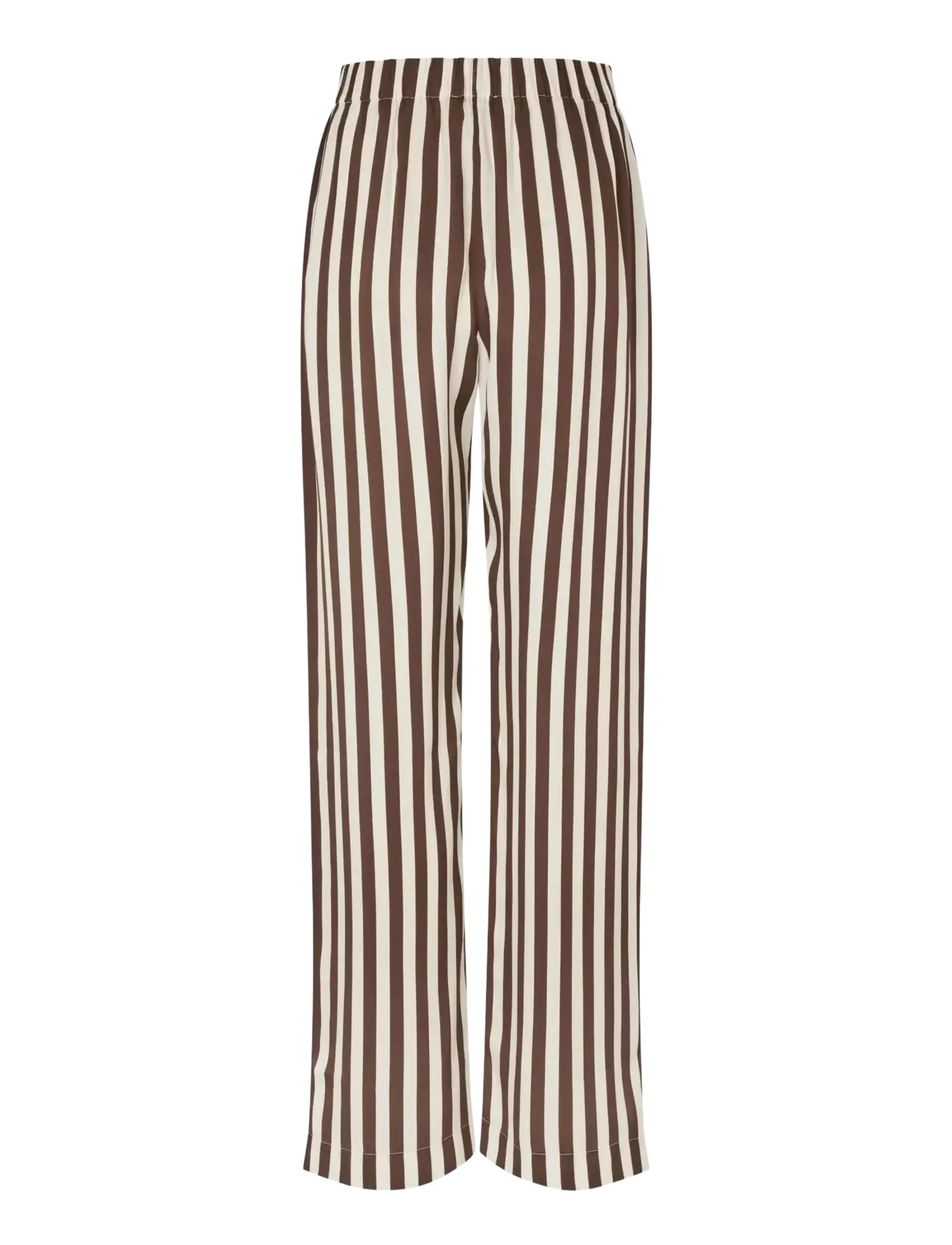 STINE GOYA - Dry Viscose, Elasticated Long Pants - wide leg trousers - ivory stripes - 2