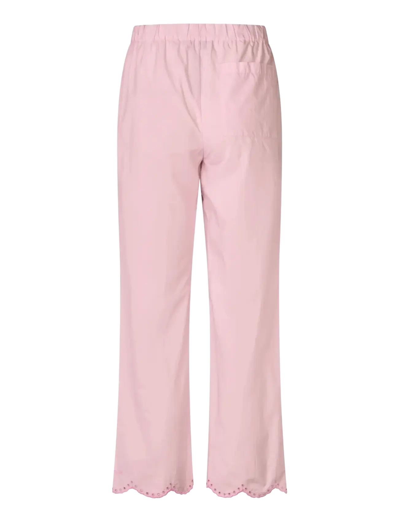 STINE GOYA - Light Cotton, Flowy Elasticated Waist Pants - sirge säärega püksid - muted blush - 2