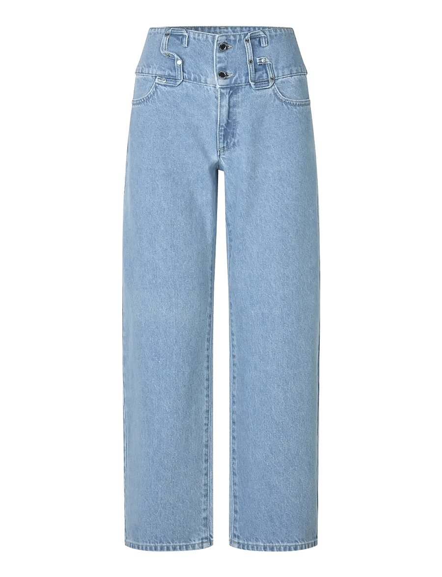 STINE GOYA - Double Rinse Denim, SG Belt Loop Ankle Pants - tapered jeans - denim blue - 1