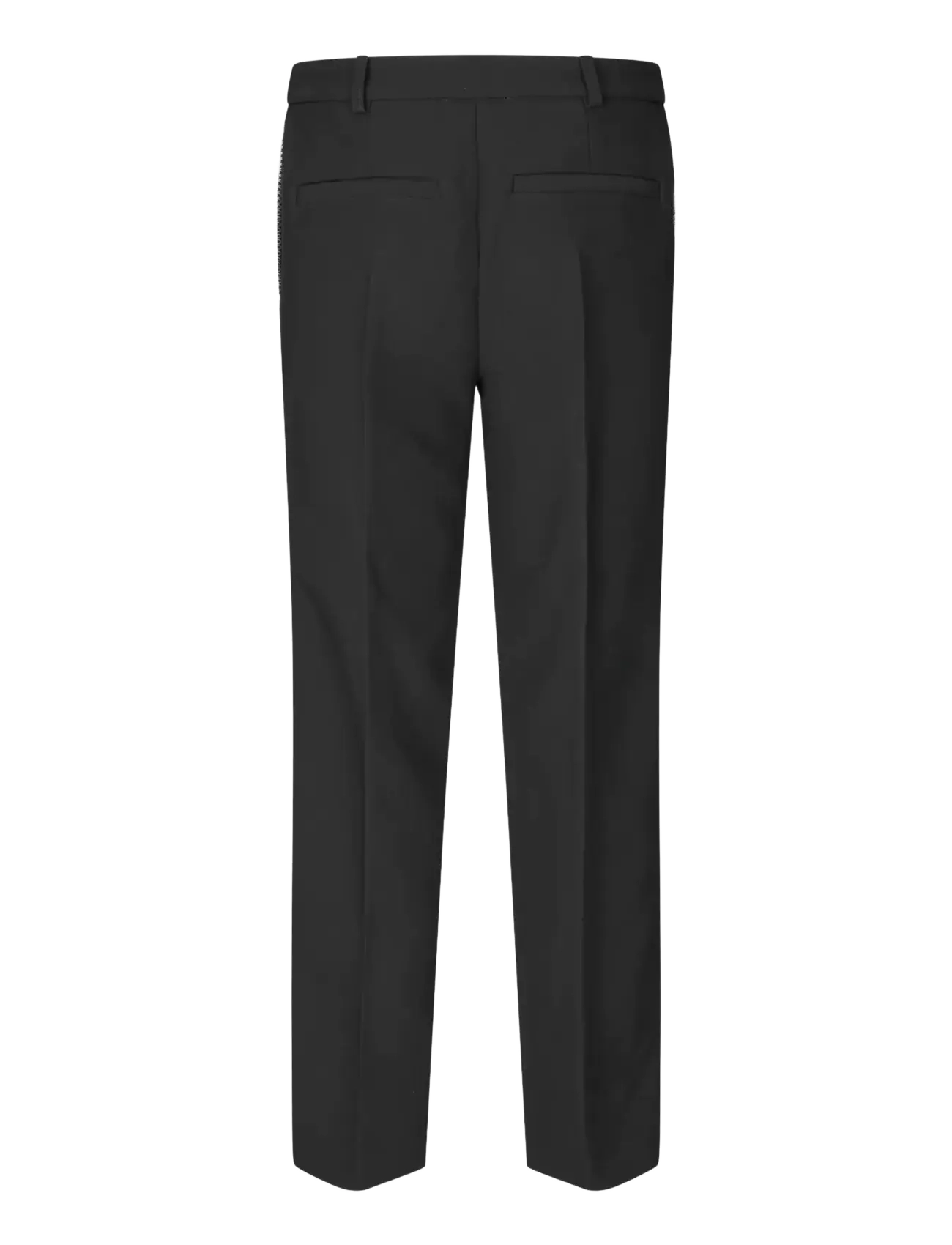 STINE GOYA - Structured Crepe, Straight Tailored Ankle Pants - habitbukser - black - 2