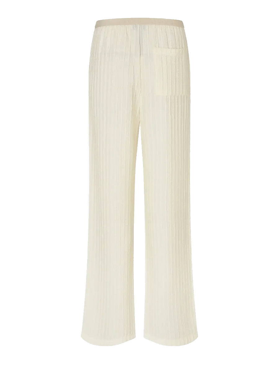 STINE GOYA - Puckered Jersey, Casual Elasticated Pants - spodnie proste - cream - 2
