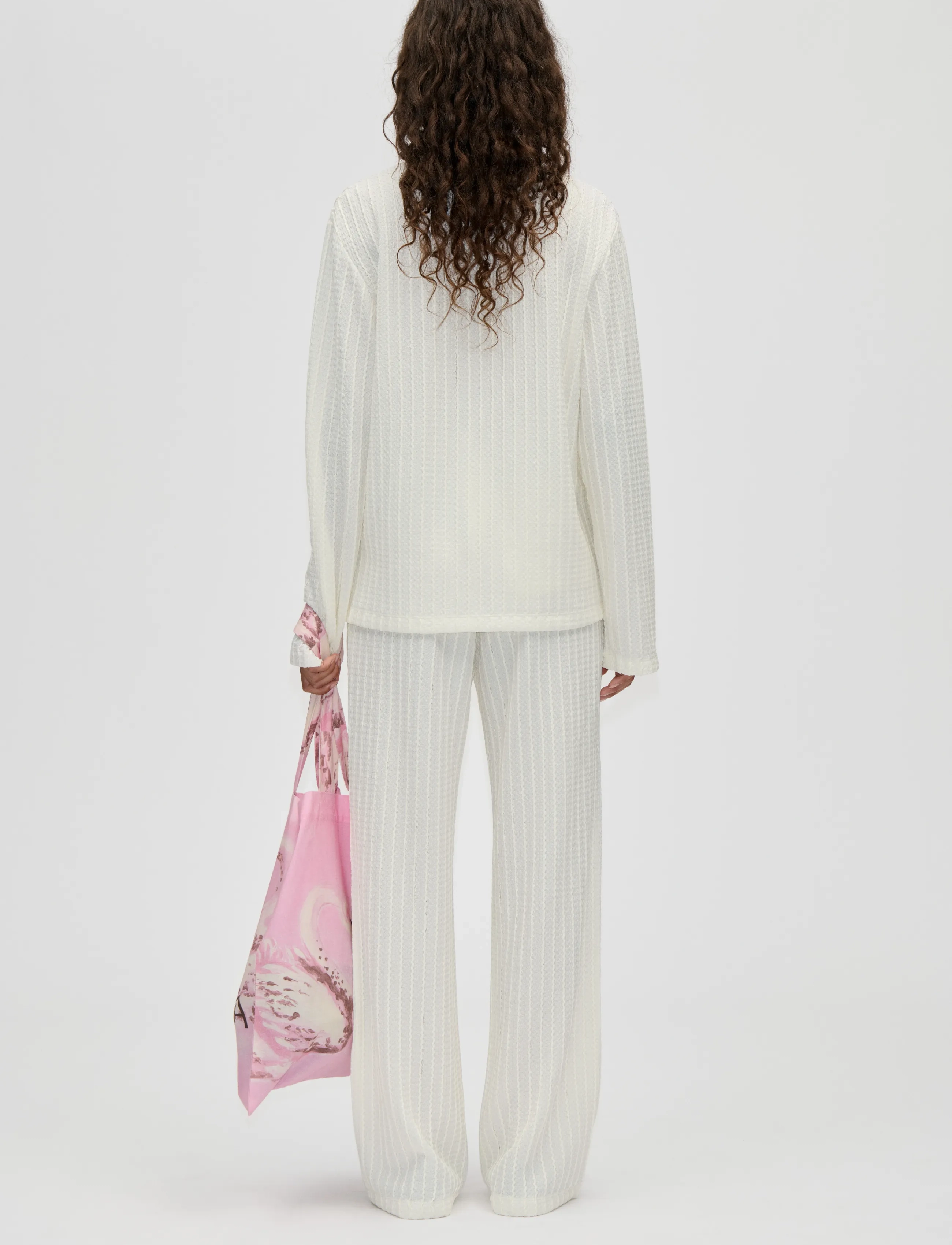 Puckered Jersey, Casual Elasticated Pants 2