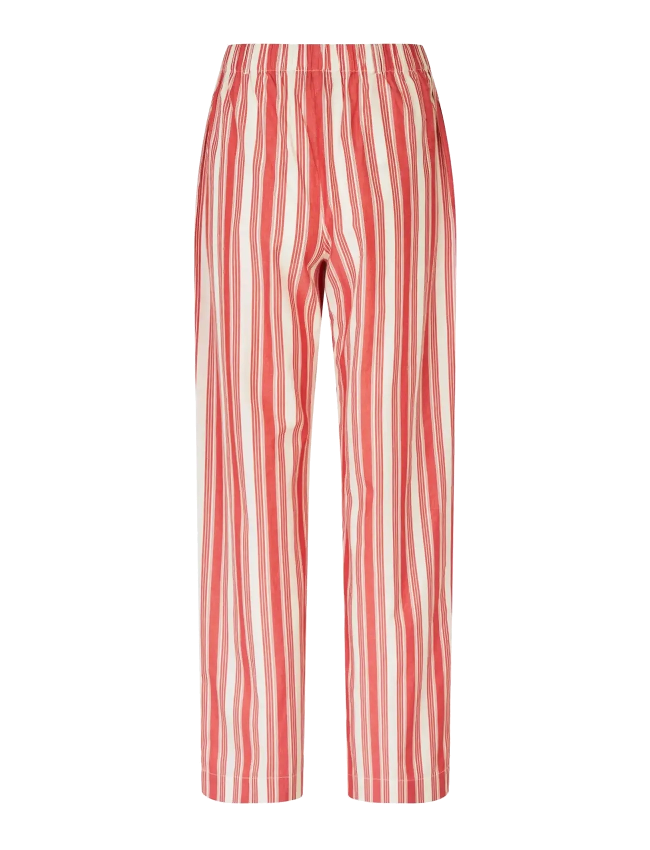 STINE GOYA - Striped Embroidered Cotton, Gathered Boxer Pants - bikses ar taisnām starām - scarlet trot - 2