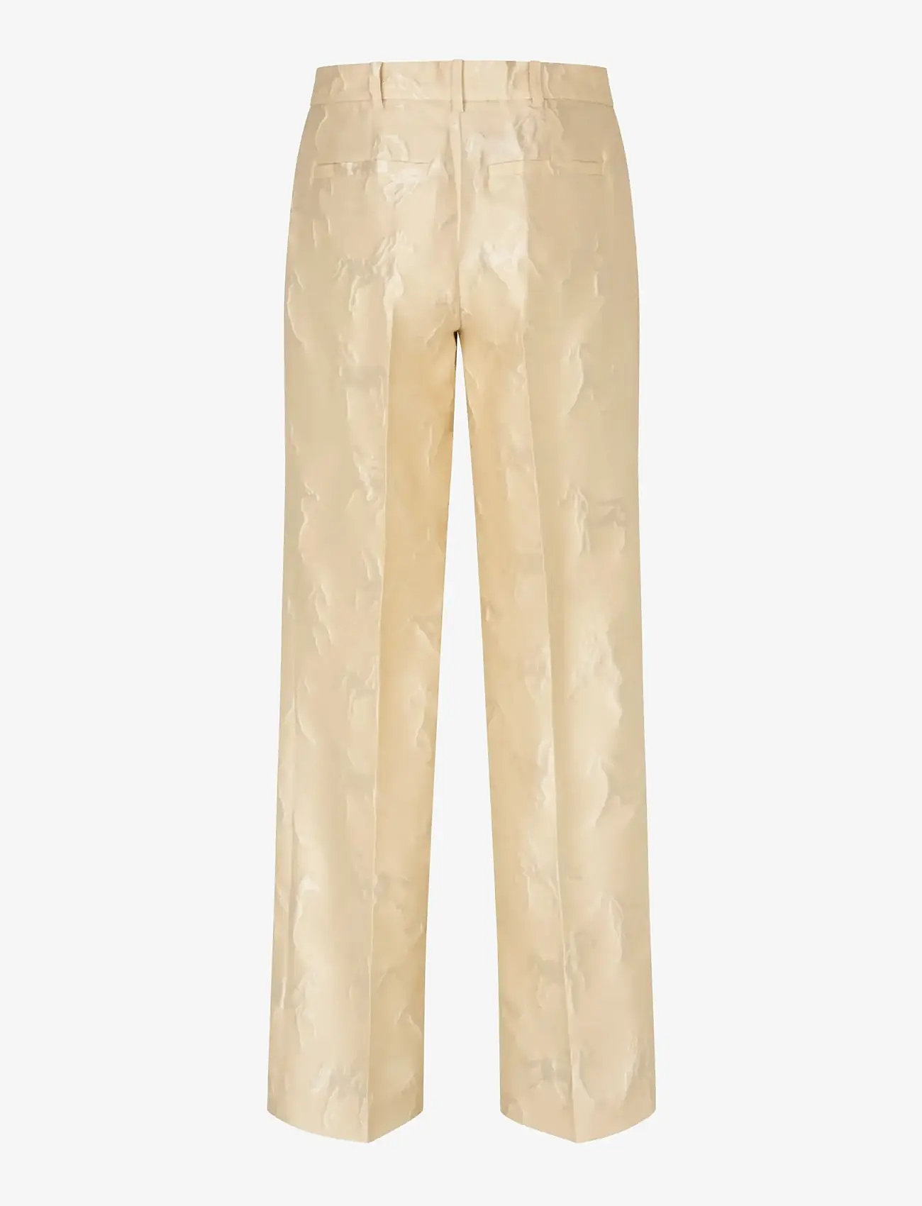 STINE GOYA - Jacquard Tailoring, Tailored Long Pants - vida byxor - porcelain cream - 2