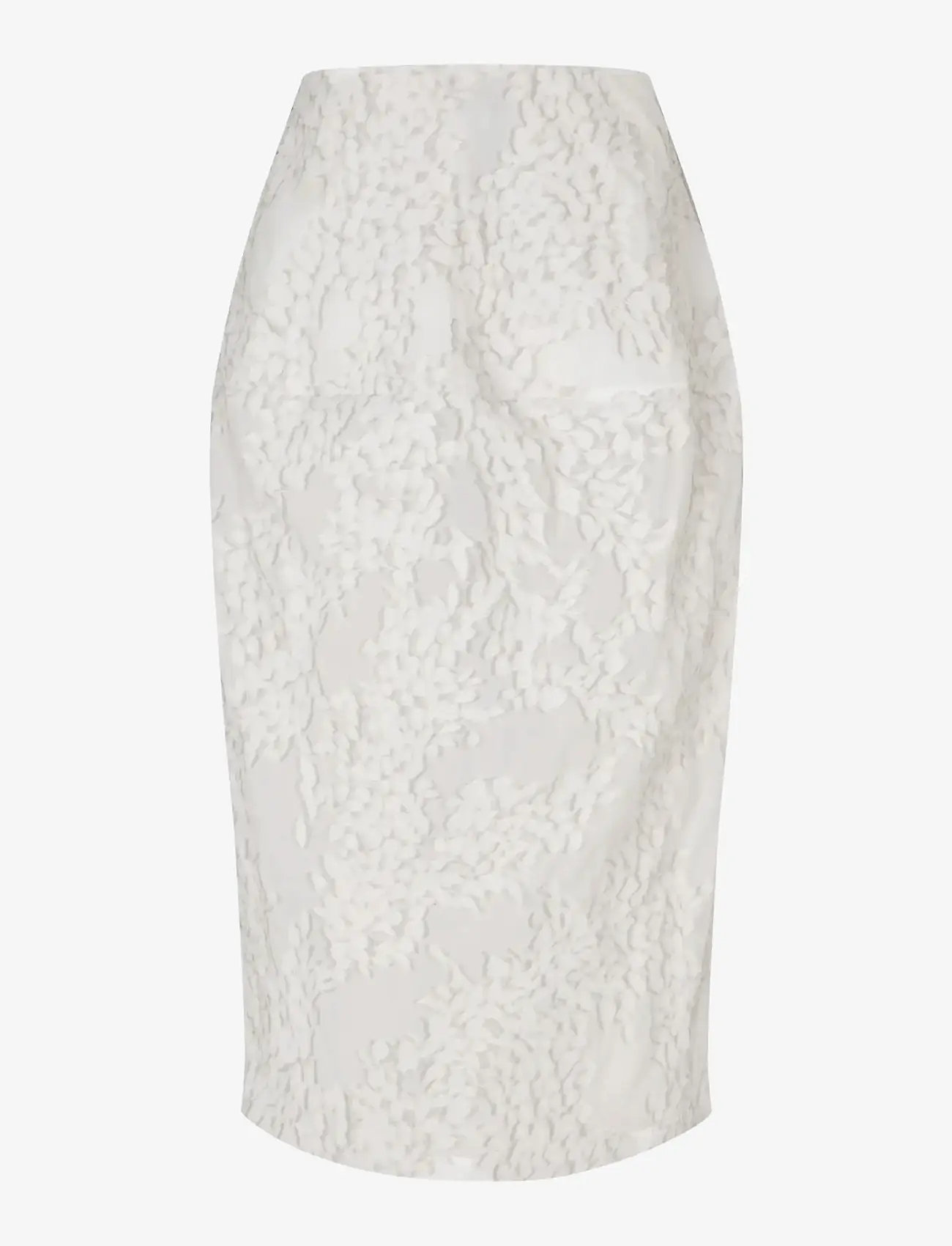 STINE GOYA - Textured Fil Coupe, Volume Drop Skirt - midi skirts - stone grey - 2