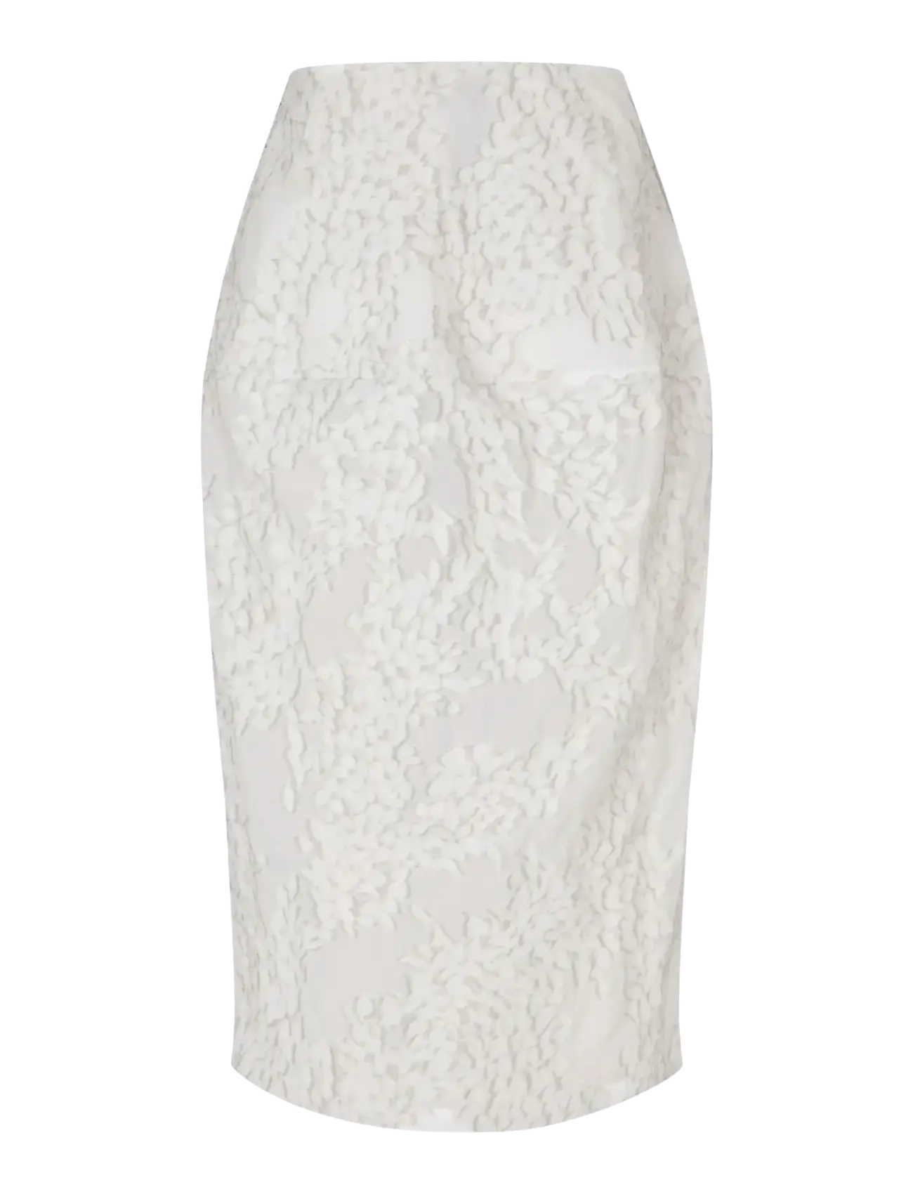STINE GOYA - Textured Fil Coupe, Volume Drop Skirt - midi-röcke - stone grey - 2