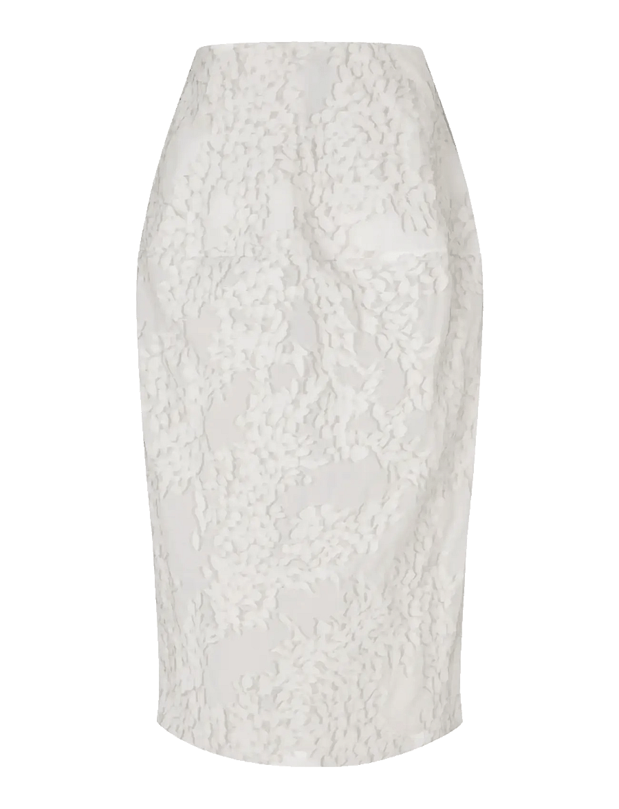 STINE GOYA - Textured Fil Coupe, Volume Drop Skirt - vidutinio ilgio sijonai - stone grey - 2