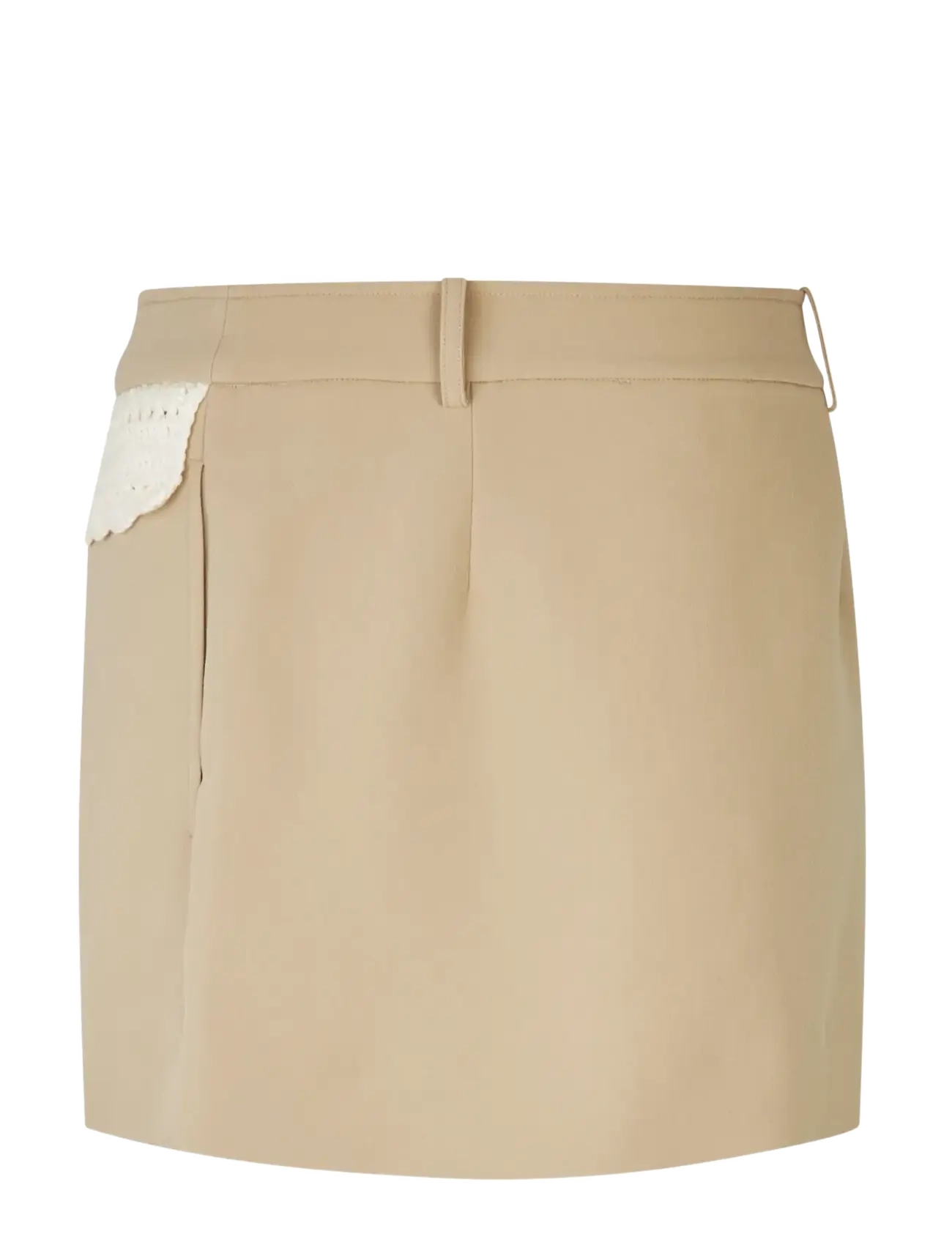 STINE GOYA - Crafted Weave Tailoring, Waistbelt Mini Skirt - kurze röcke - ecru - 2