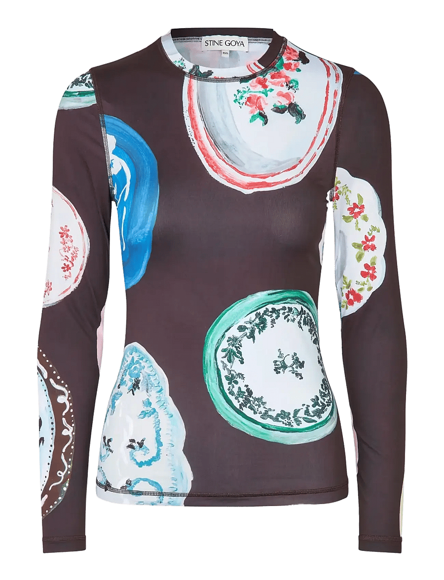 STINE GOYA - Stocking Jersey, Elastic Long Sleeve Top - långärmade toppar - the platera - 1